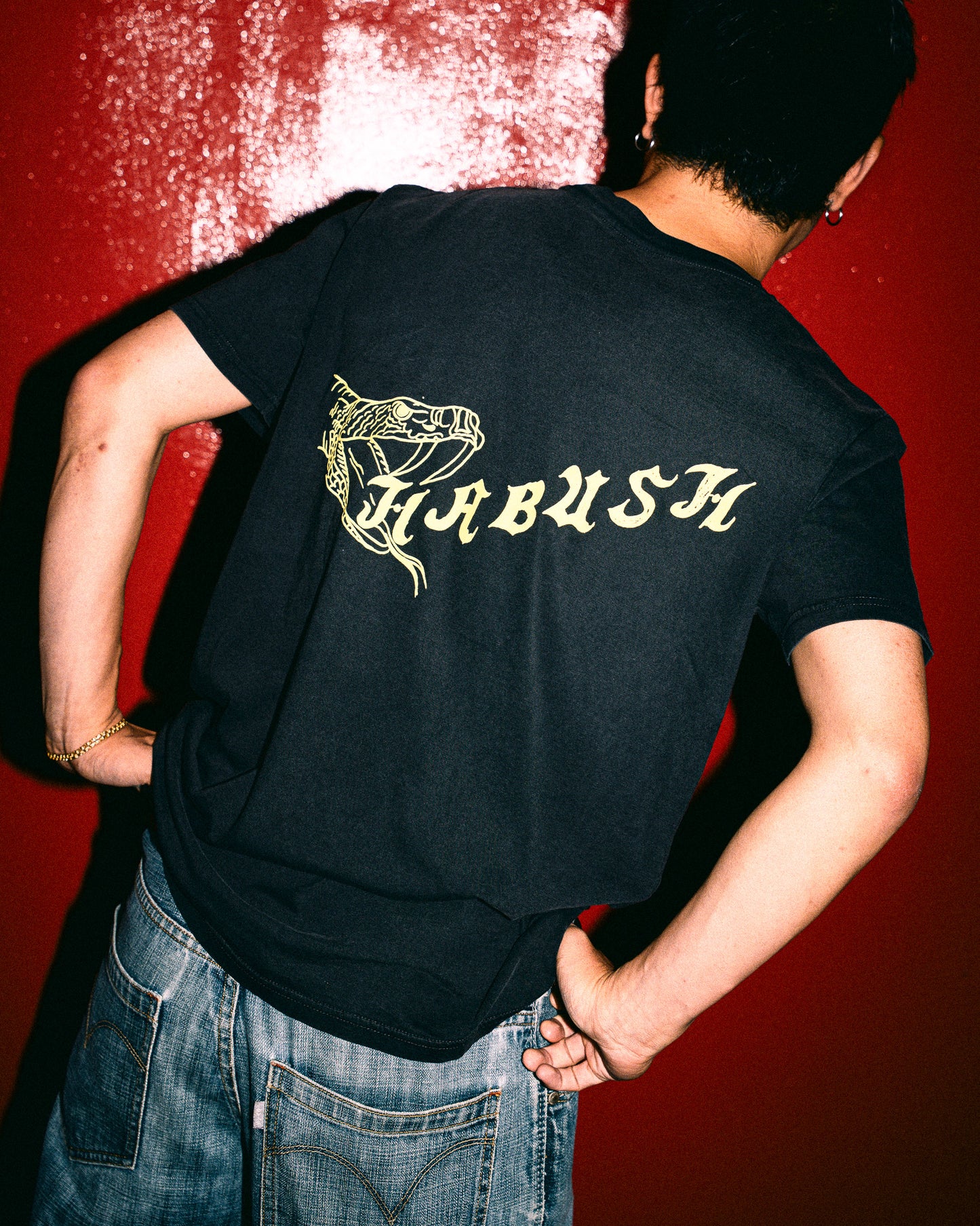 HABU SNAKE Black T-SHIRT