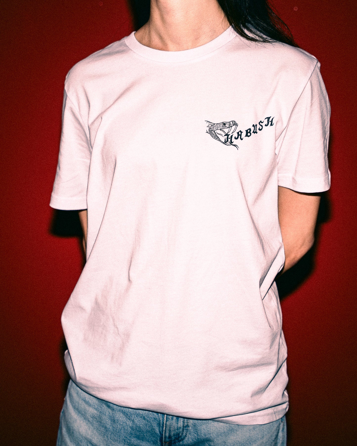 LARGE HABU White T-SHIRT