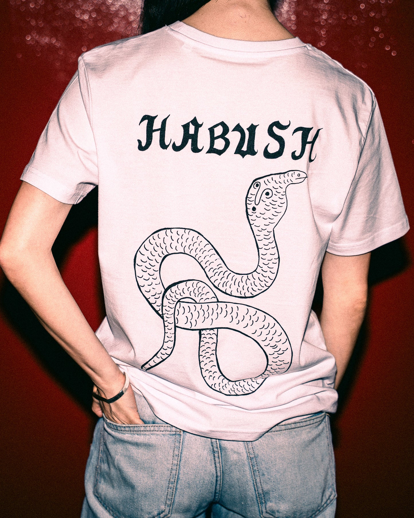 LARGE HABU White T-SHIRT